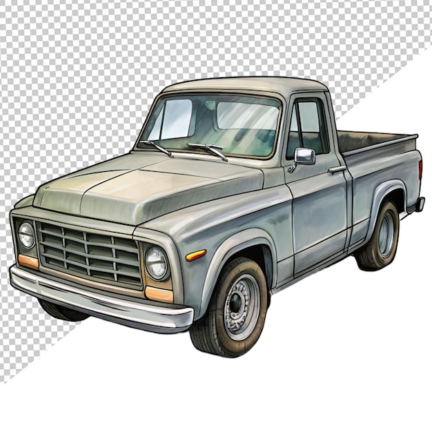 Cartoon illustration loader truck on transparent background