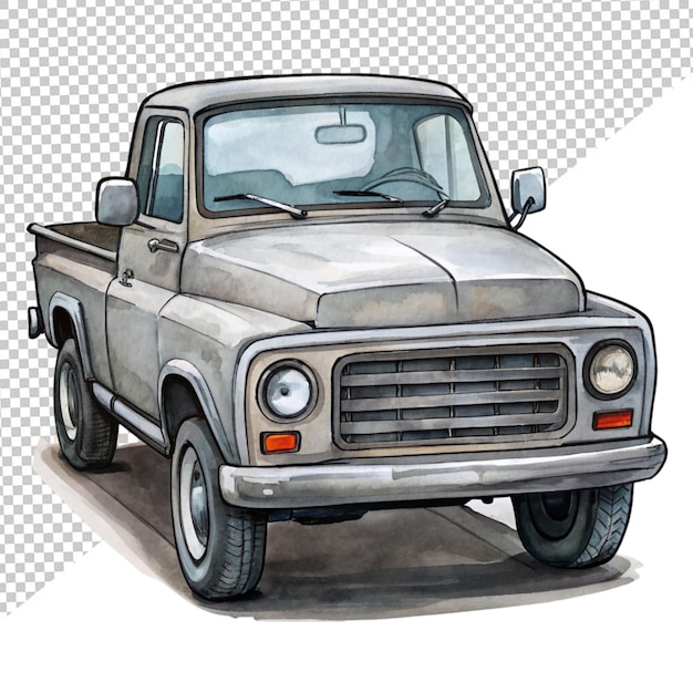 Cartoon illustration loader truck on transparent background
