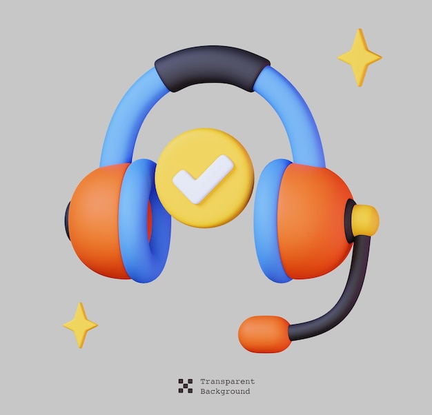 PSD a cartoon image of a pair of headphones with a yellow button that says 