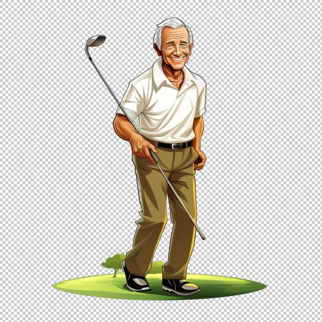 PSD cartoon logo arnold palmer isolated background