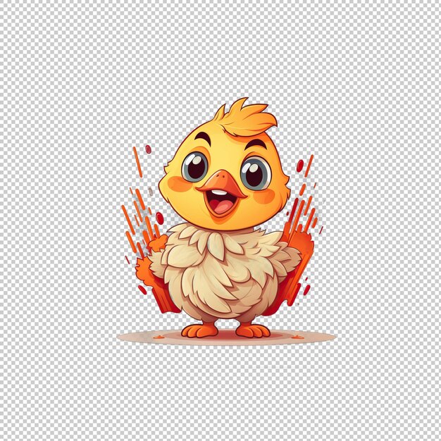 PSD cartoon logo chicken alfredo isolated backgrou