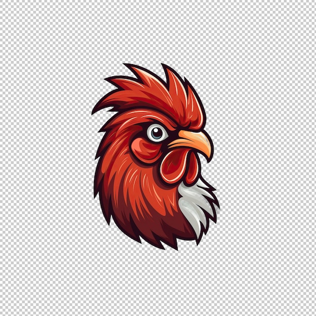 PSD cartoon logo chicken isolated background isola