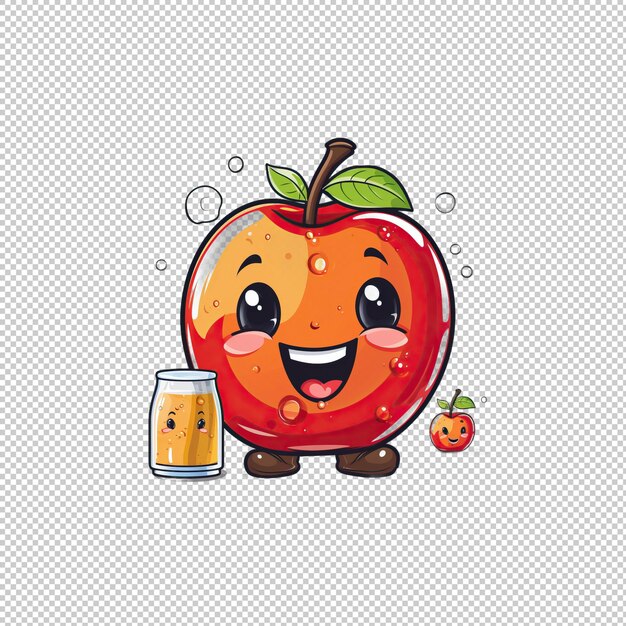 PSD cartoon logo cider isolated background isolate