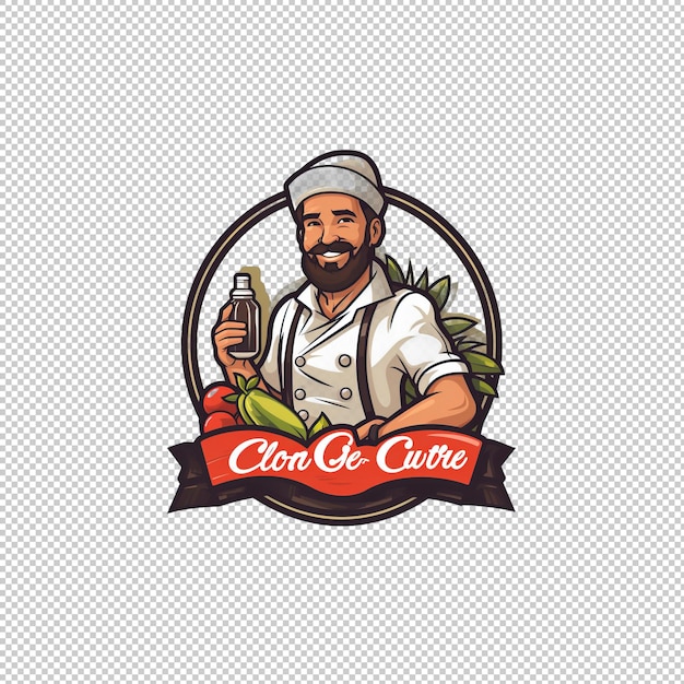 PSD cartoon logo cuba libre isolated background is