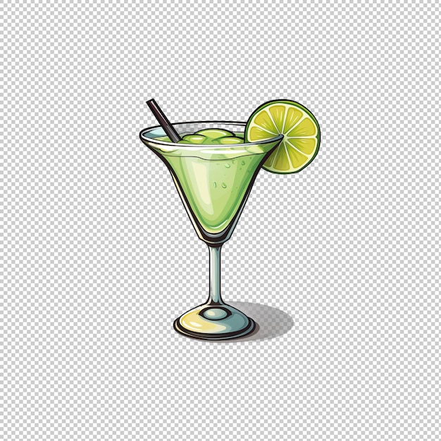 Cartoon logo daiquiri isolated background isol