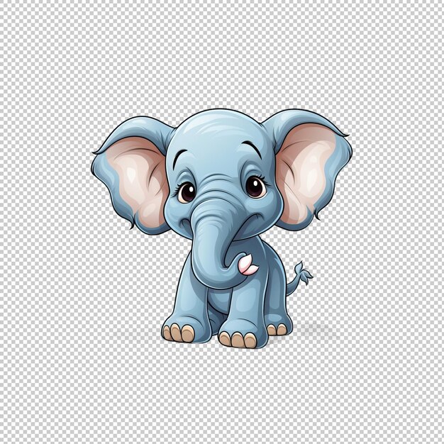 PSD cartoon logo elephant geïsoleerd achtergrond isol