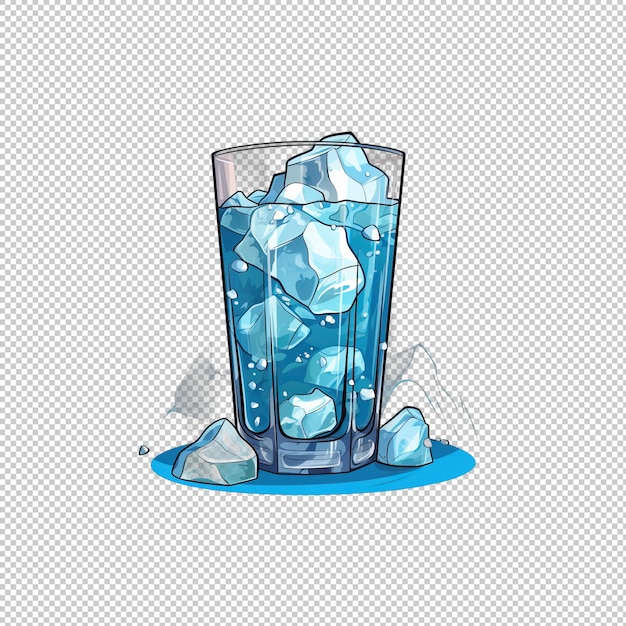 PSD cartoon logo ijs water geïsoleerde achtergrond iso