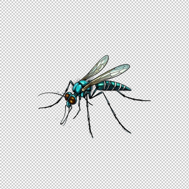 PSD cartoon logo mosquito isolated background isol