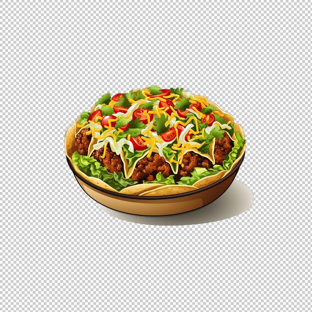 PSD Логотип мультфильма taco salad изолированный фон