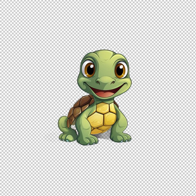 PSD cartoon logo turtle isolated background isolat