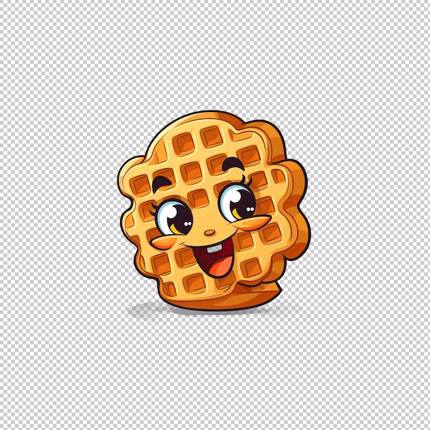 PSD logo dei cartoni animati waffles isolato isola di sfondo