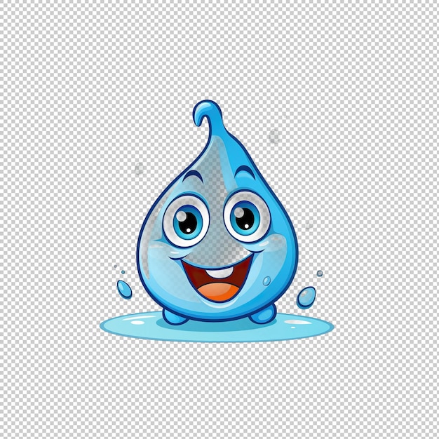PSD Логотип мультфильма изолированный водой фон изолирован