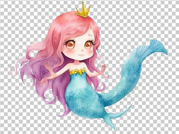 PSD cartoon mermaid cute girl