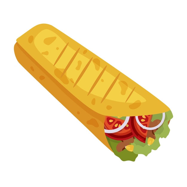 cartoon mexican food illustration