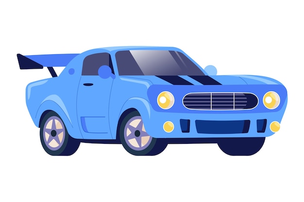 PSD illustrazione di un'auto moderna di cartone animato