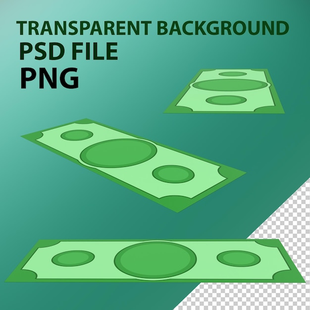 PSD cartoon money bill png