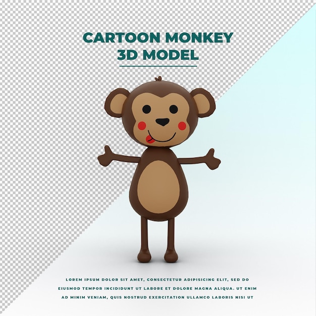 PSD cartoon monkey