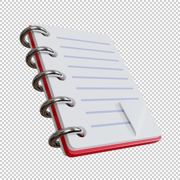 PSD cartoon note pad 3d icon