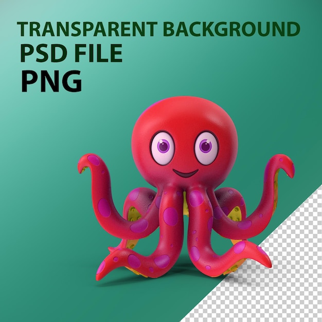 Cartoon Octopus PNG