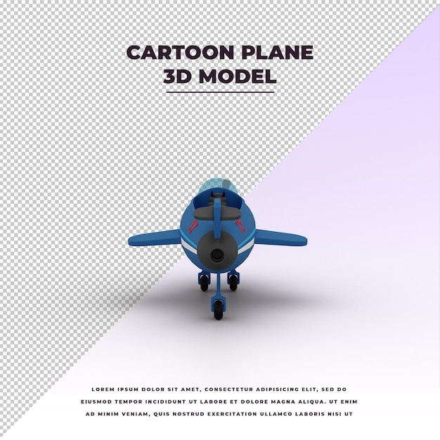 PSD cartoon plane