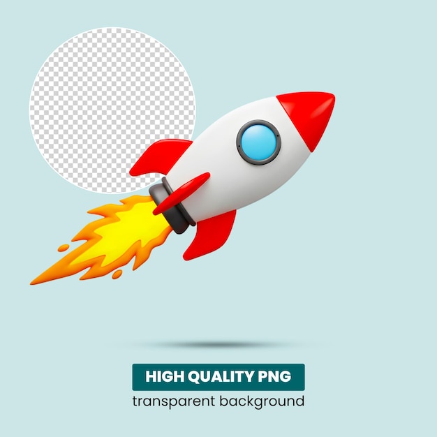 Cartoon Rocket Launch