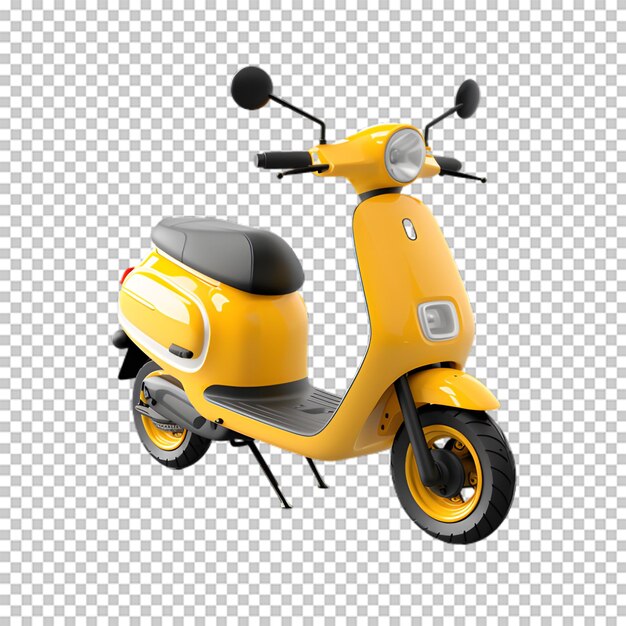 PSD cartoon scooter isolated on transparent background