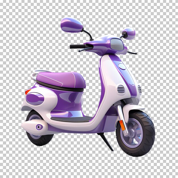 Cartoon scooter isolated on transparent background