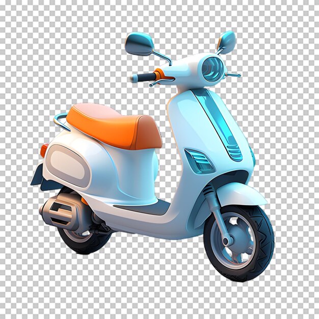 Cartoon scooter isolated on transparent background