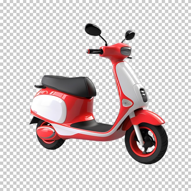 PSD cartoon scooter isolated on transparent background