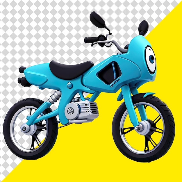 Cartoon sport motorcycle psd png transparent background