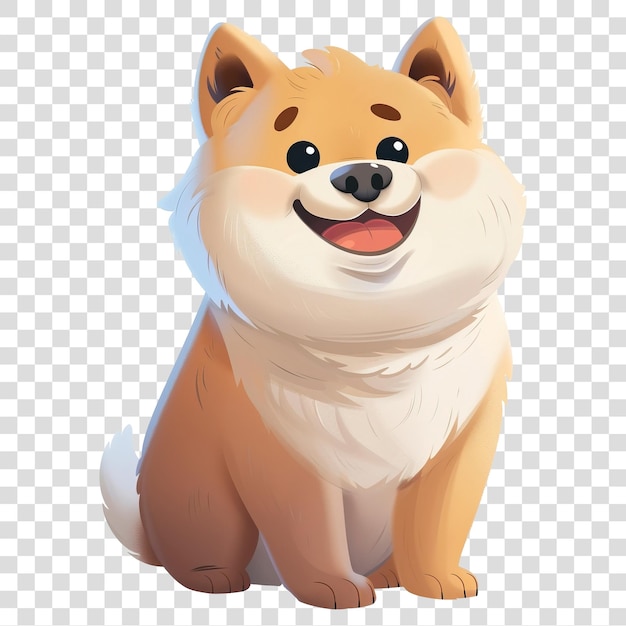 Cartoon style dog isolated on transparent background png