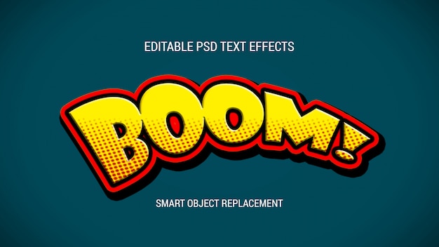 PSD cartoon style editable text effects