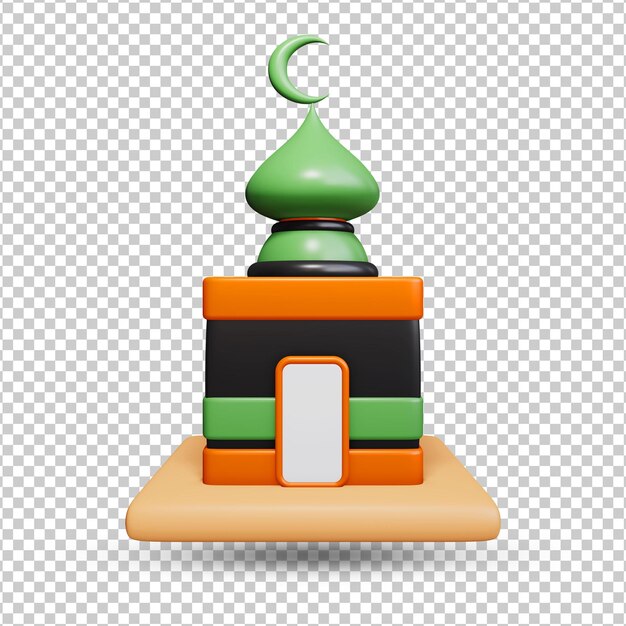 PSD cartoon style mosque 3d icon