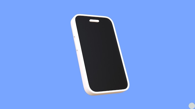 PSD cartoon style smartphone 3d render isolated illustration