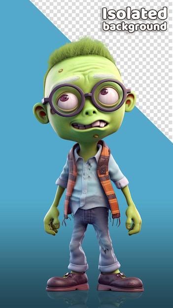 Cartoon style zombie animated character