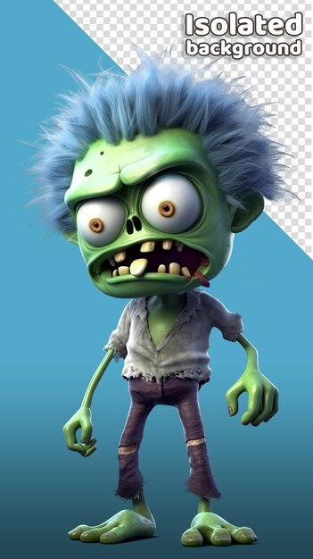 Cartoon style zombie animated character