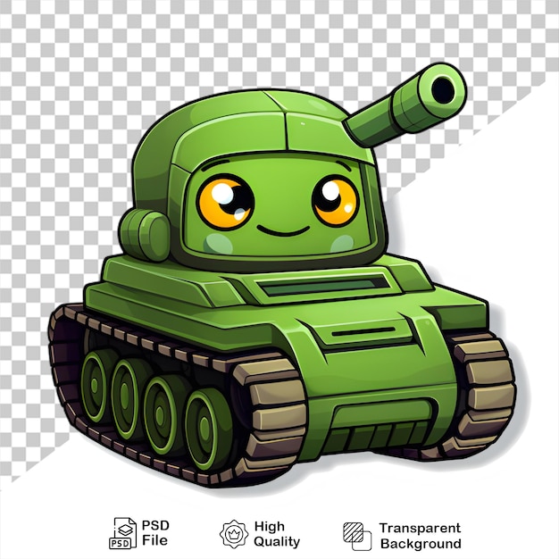 Cartoon tank geïsoleerd geen transparante achtergrond bevat png-bestand