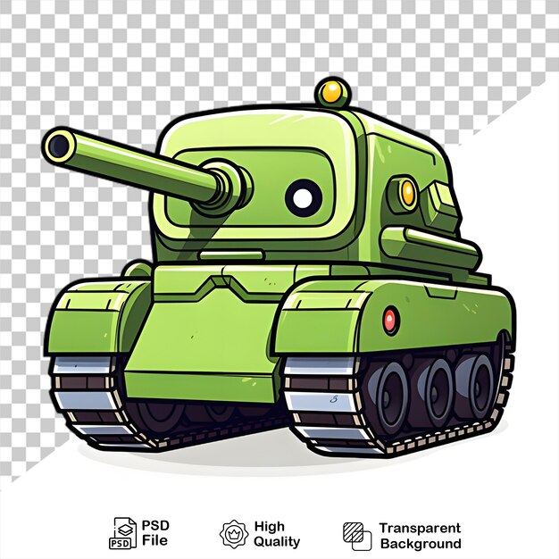 Cartoon tank geïsoleerd geen transparante achtergrond bevat png-bestand