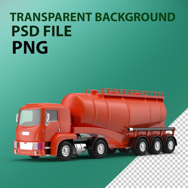 PSD cartoon tanker truck png