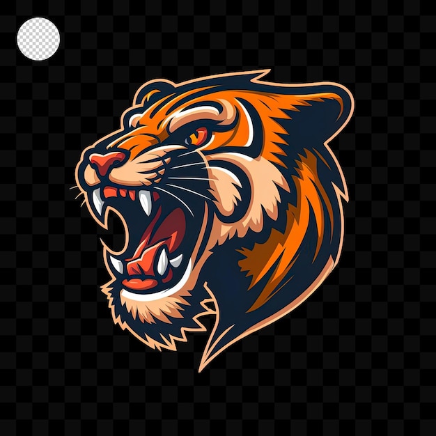 PSD cartoon tiger head