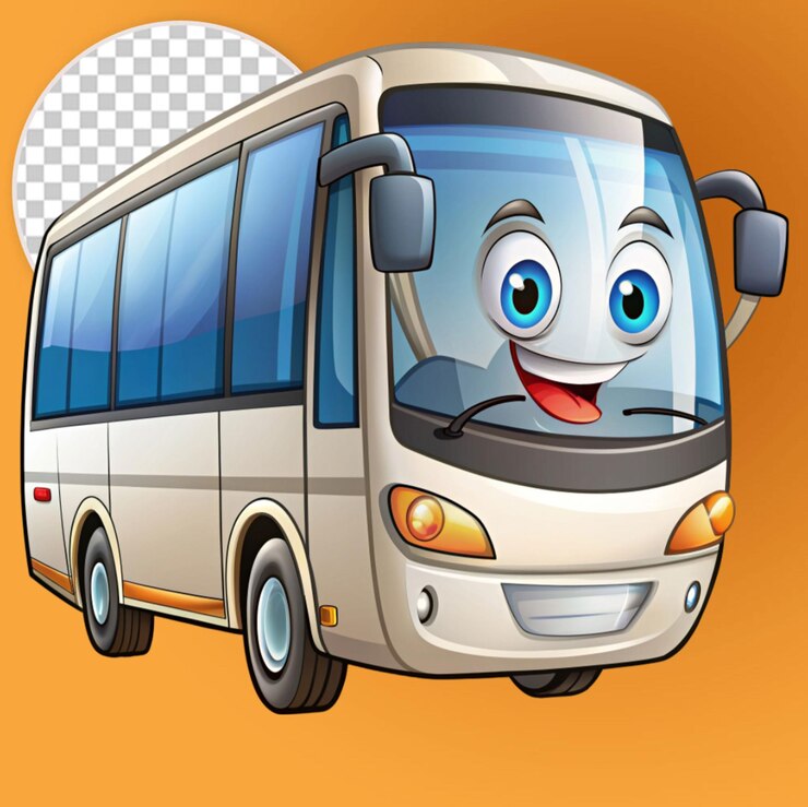 cartoon tour bus