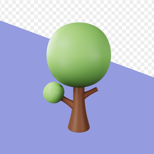 Cartoon Tree 3d Model