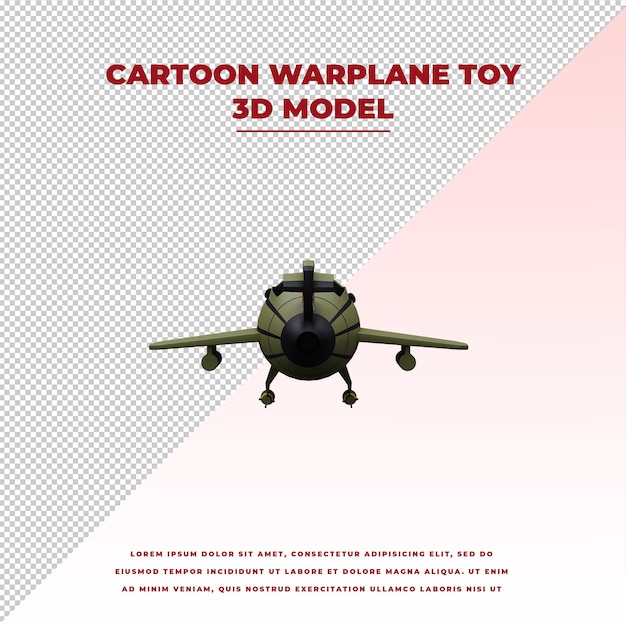 PSD cartoon warplane toy