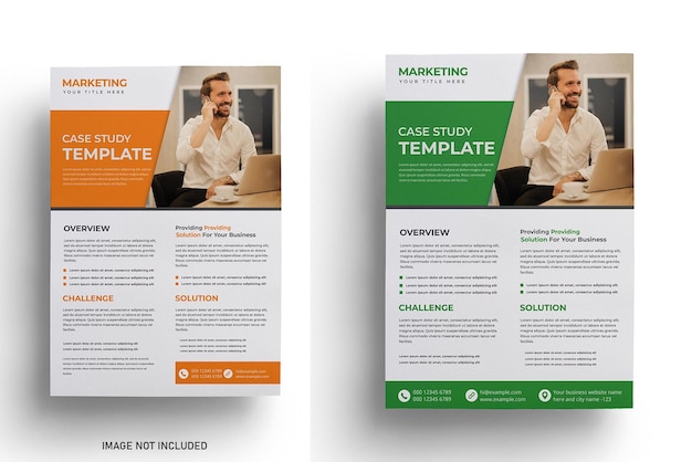 PSD case study flyer template