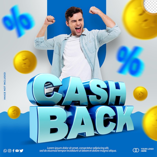 Cash back banner for advertising campaigns