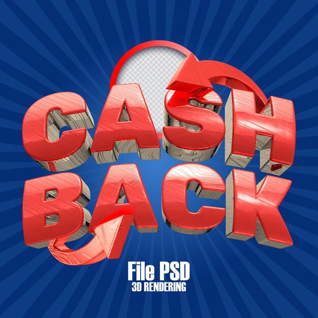 Cash Back Rendering 3d