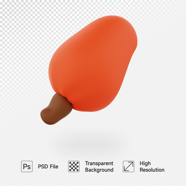 PSD cashew 3d illustration