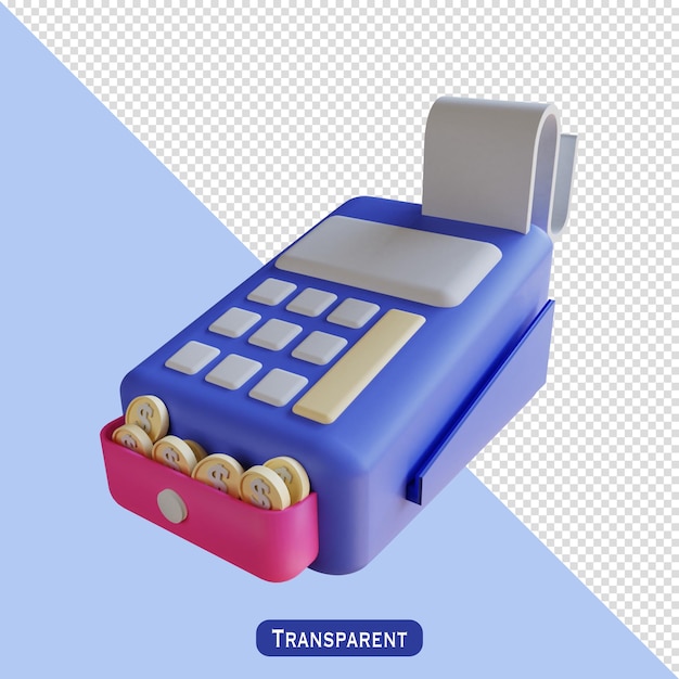 PSD cashier machine 3 d style