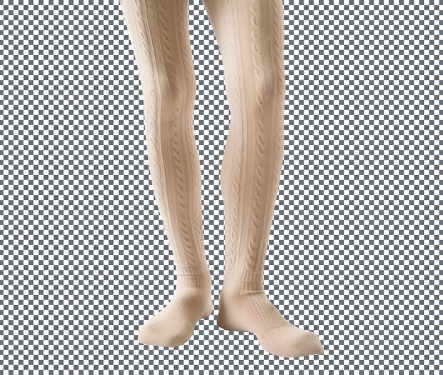 Cashmere wool leg warmers isolated on transparent background