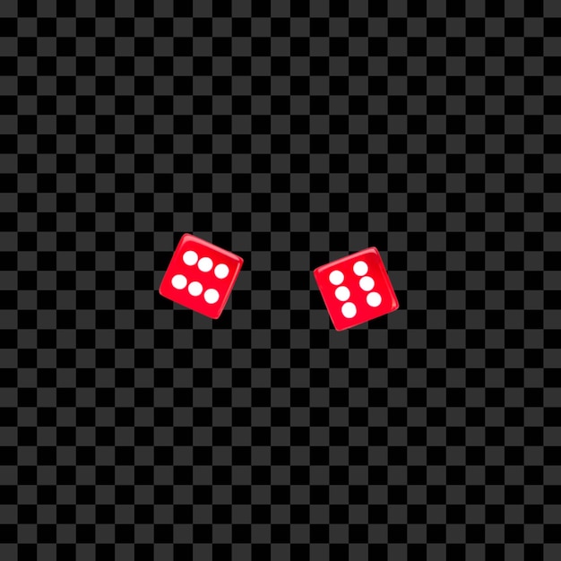 PSD casino 3d dice icon render